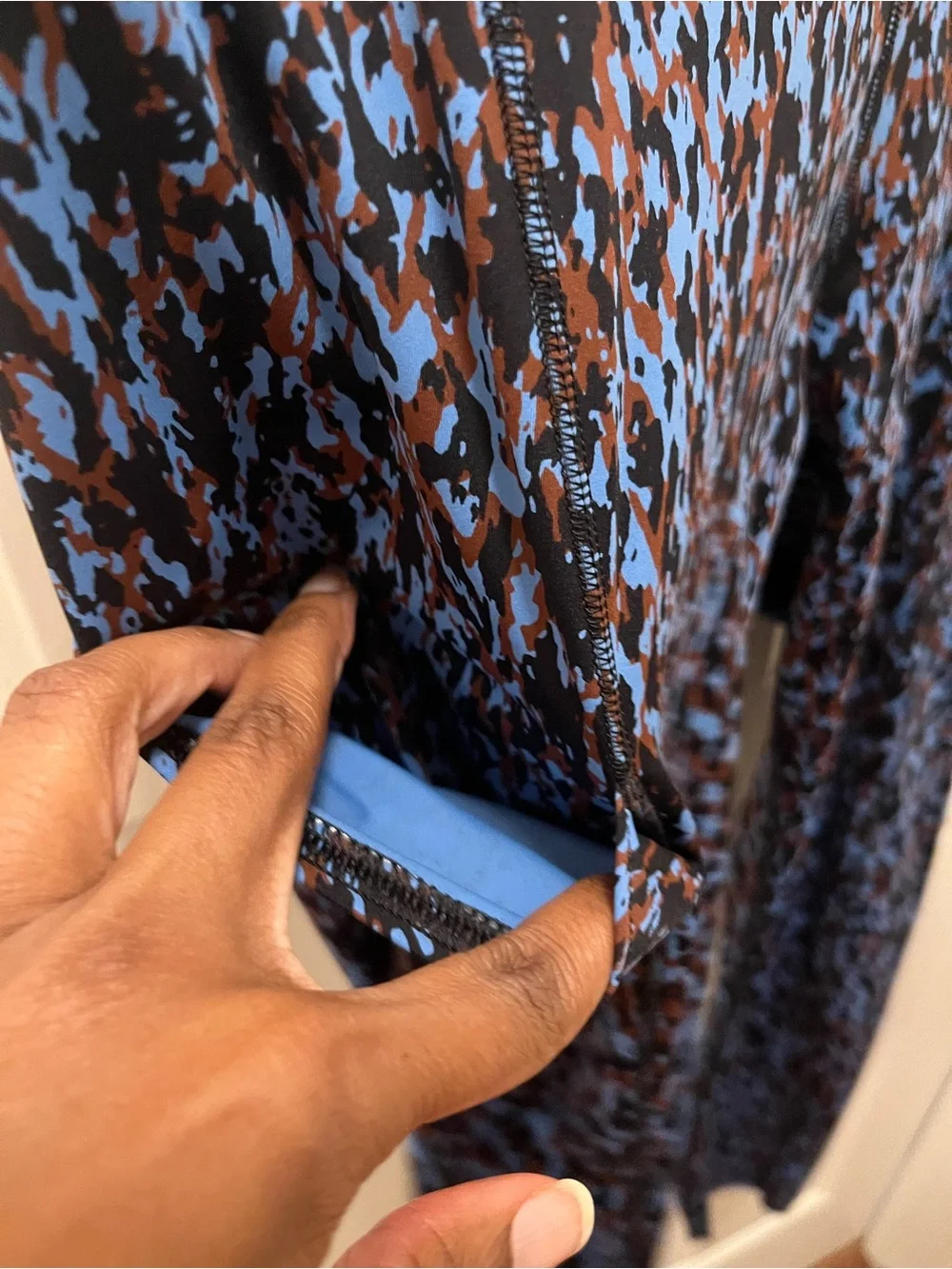 🍋 LIKE NEW Lululemon Fast & Free HR Tight - Leopard Camo Blue Nile Multi - Sz 8